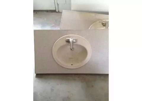 Vanity top with sink and faucet